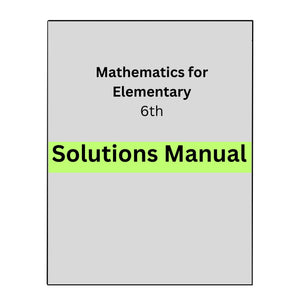 Solutions Manual for Mathematics 6